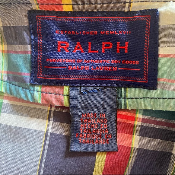 Ralph M madras plaid cotton hooded jacket. - Picture 3 of 11